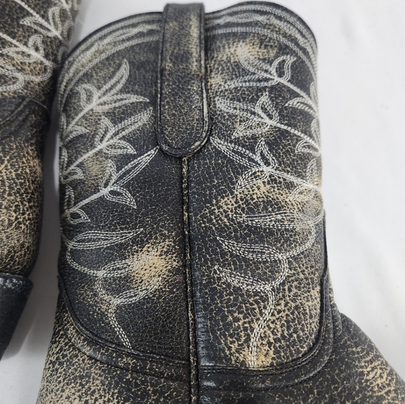 Old Gringo Black Distressed 10" Polo Razz Heel Cowboy Boots - Picture 6 of 16